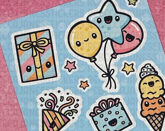 Cute Birthday Sticker Sheet