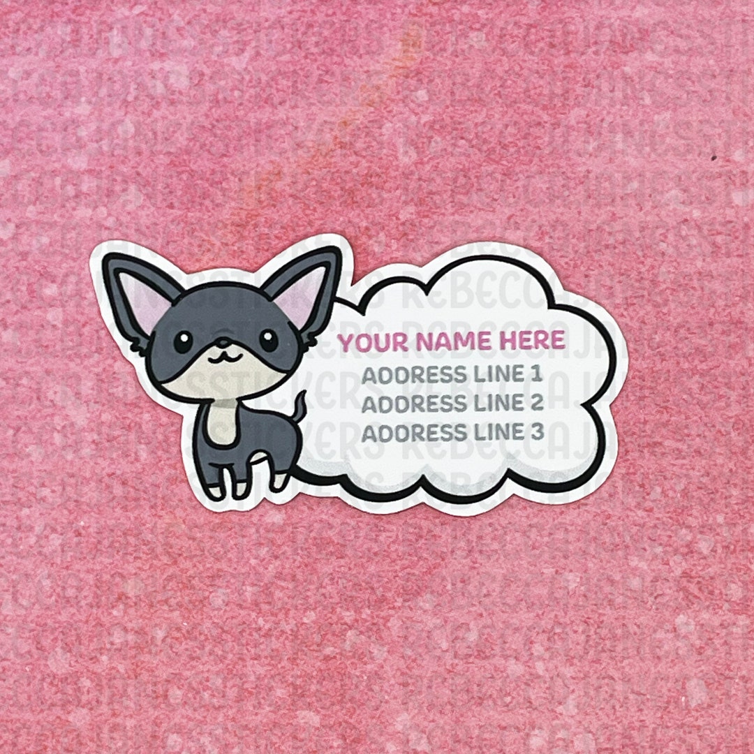 Cute Dog Return Address Label Sticker Flakes - Etsy