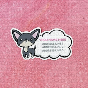 Cute Dog Return Address Label sticker flakes