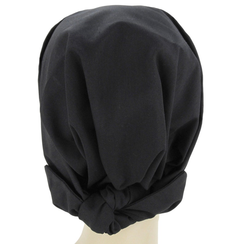 Black PolyCotton Women/'s Premium Scrub Cap Veterinarian LPN PA Head Covering CareKaps Hospital Scrub Hat for Surgeons Nurses /& Doctors