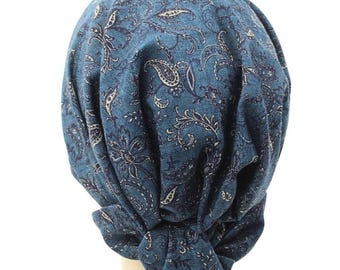 Japanese Print Hair Wrap Covering Adjustable Cotton Women’s Head Wrap, Modesty Scarf, Lightweight Turban