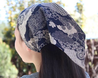 Ladies Vintage Inspired Hair Kerchief . Modest Head Covering . Tichel Hair Wrap . Hair Covering Bandana . Hair Tie