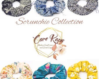 CareKap Scrunchie Collection Elastic Fabric Hair Tie