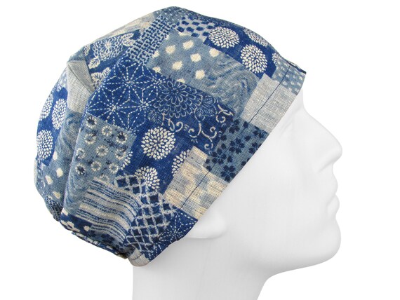 Japanese Boro Indigo Surgical Scrub Cap 