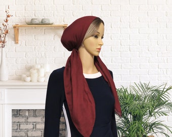 Classico foulard pre-annodato senza tempo, sciarpa per la testa chemio, cappello chemio, bandana pre-annodata, copricapo (LNK0147)