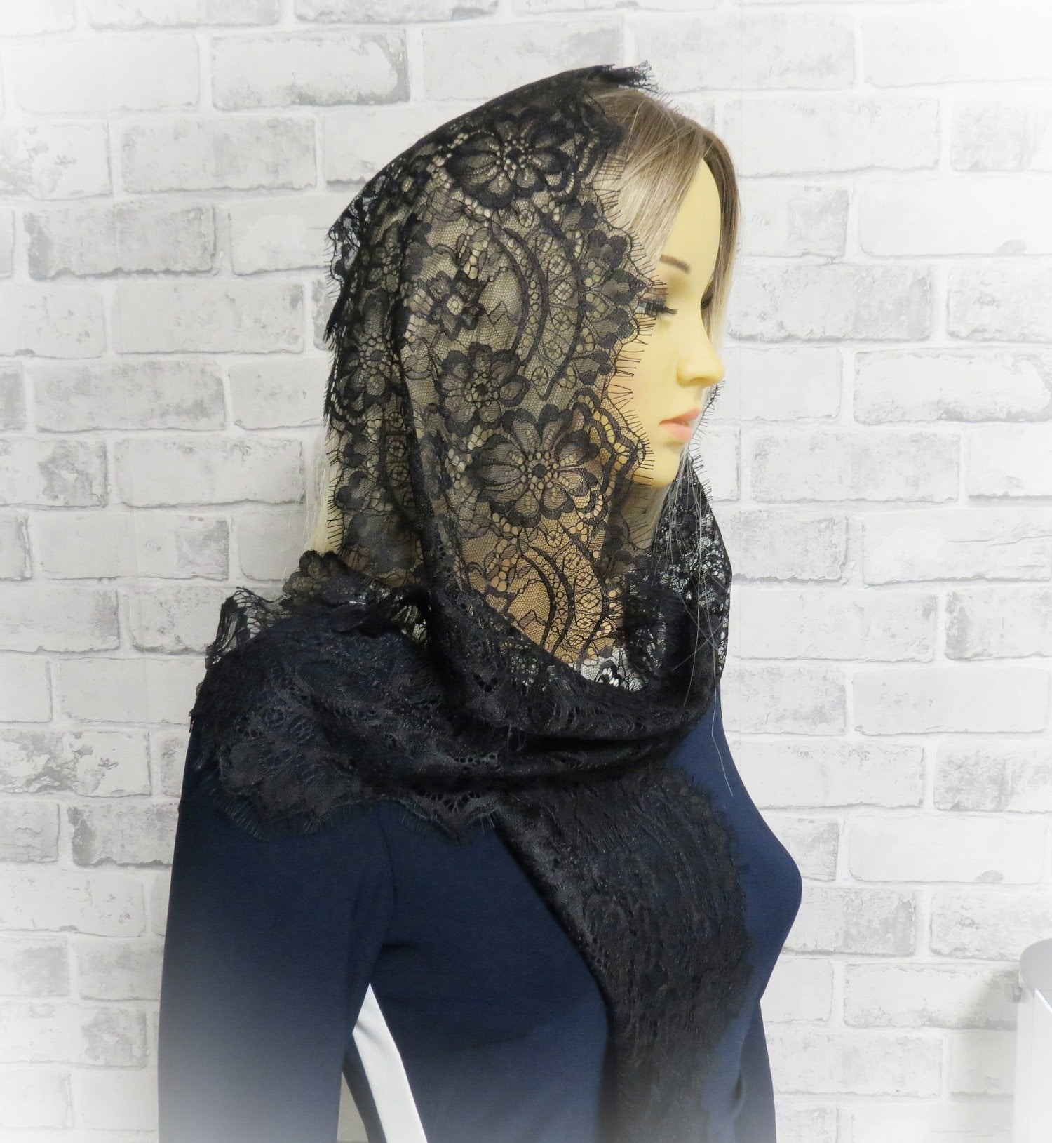 Velo Pizzo Nero Veli Vintage Velo Da Cappella Francese In Pizzo