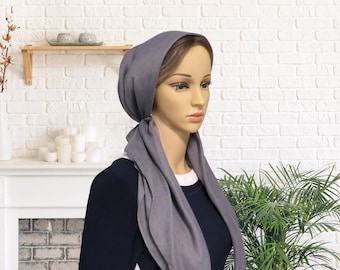 Pañuelo clásico atemporal preatado, pañuelo para quimioterapia, gorro para quimioterapia, bandana preatada, cubrecabezas (GR0147PT)