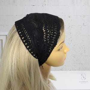 CHAPEL HEAD WRAP, Spitzenkapelle, Katholischer Messschleier, Traditionelle Kopfbedeckung (BL0116W)