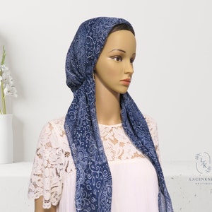 Classic Timeless Pretied headscarf, Chemo Head Scarf, Chemo Hat, Pre-tied Bandana, Head Cover ( LNK0150)