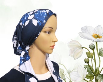 Classico foulard pre-annodato senza tempo, foulard chemioterapico, cappello chemioterapico, bandana pre-annodata, copricapo (LNK0151)