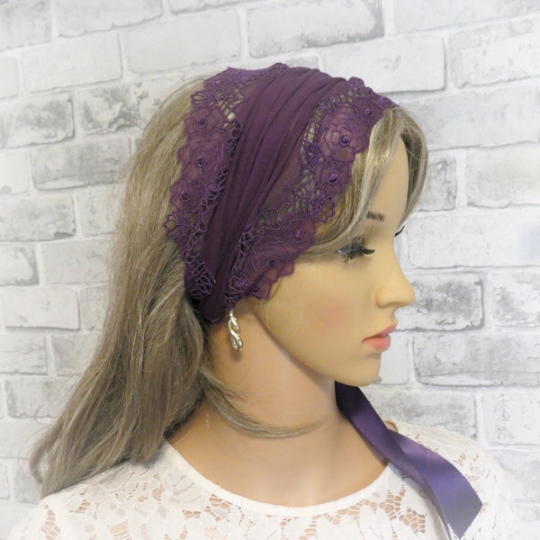 CHAPEL HEAD WRAP - Snood, Prayer Headcover, Church Headcover, Praying Veil, Headband ( 0019LNK)