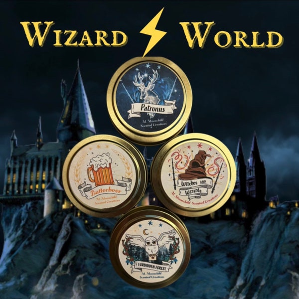 Wizard World Harry Potter Inspired all natural soy wax candles hogwarts