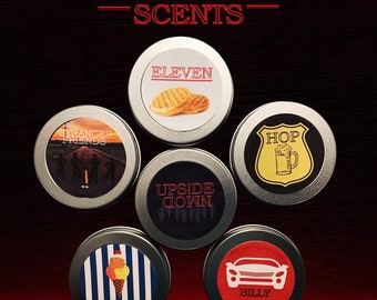 Stranger Scents Candle Line - Stranger things INSPIRED - eleven hopper kids billy ahoy