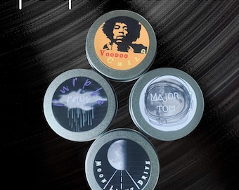 Vintage Music Candle Collection- Music inspired- 60s, 70s , 80s music. All natural soy wax candles