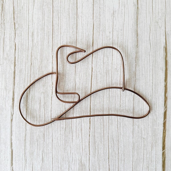 Handcrafted Wire Cowboy Hat Wall Art - Western Home Decor