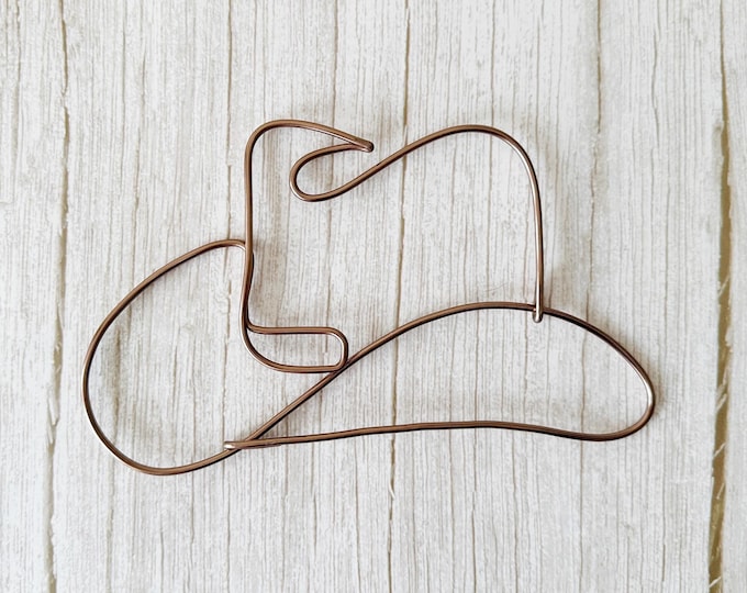 Handcrafted Wire Cowboy Hat Wall Art - Western Home Decor