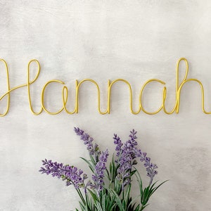 Gold Wire Name, Custom Wire Sign, Shelf Name Decor, Wired Words, Gold Wire Words, Name Script Wire, Metal Word Art, Nursery Wire Art