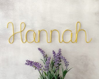 Gold Wire Name, Custom Wire Sign, Shelf Name Decor, Wired Words, Gold Wire Words, Name Script Wire, Metal Word Art, Nursery Wire Art