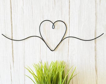 Wire Heart Wall Decor: Handmade Gallery Wall Art