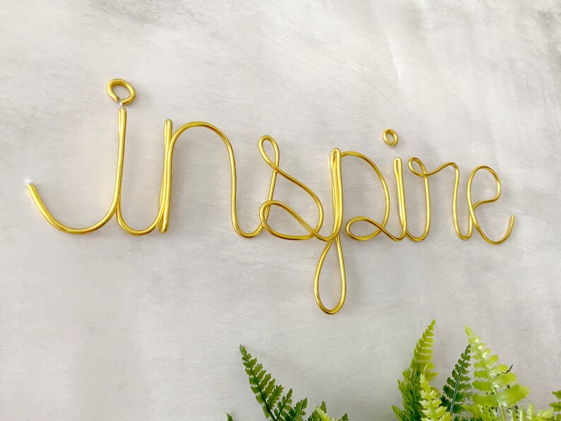 Inspire Wall Art Inspire Sign Wire Wall Art Home Office Etsy