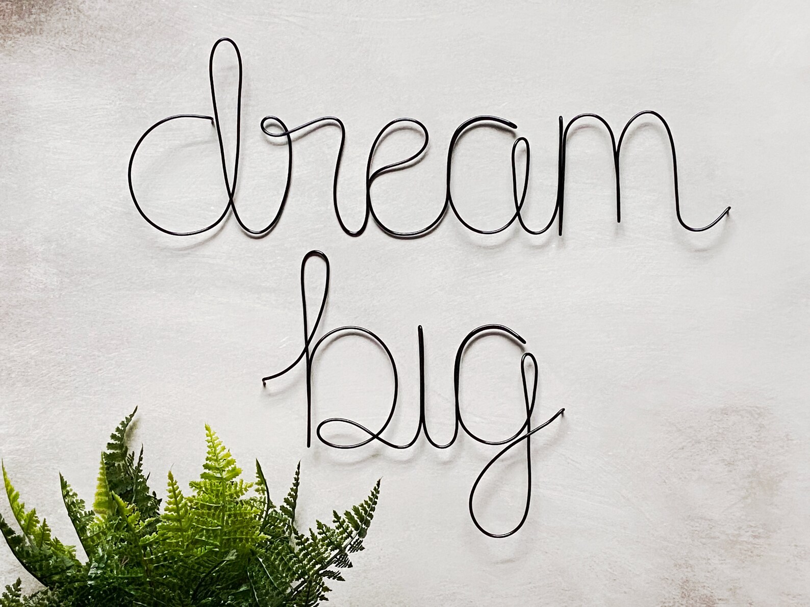 Dream Big Wire Sign Wire Word Wall Art Wire Script Art Etsy