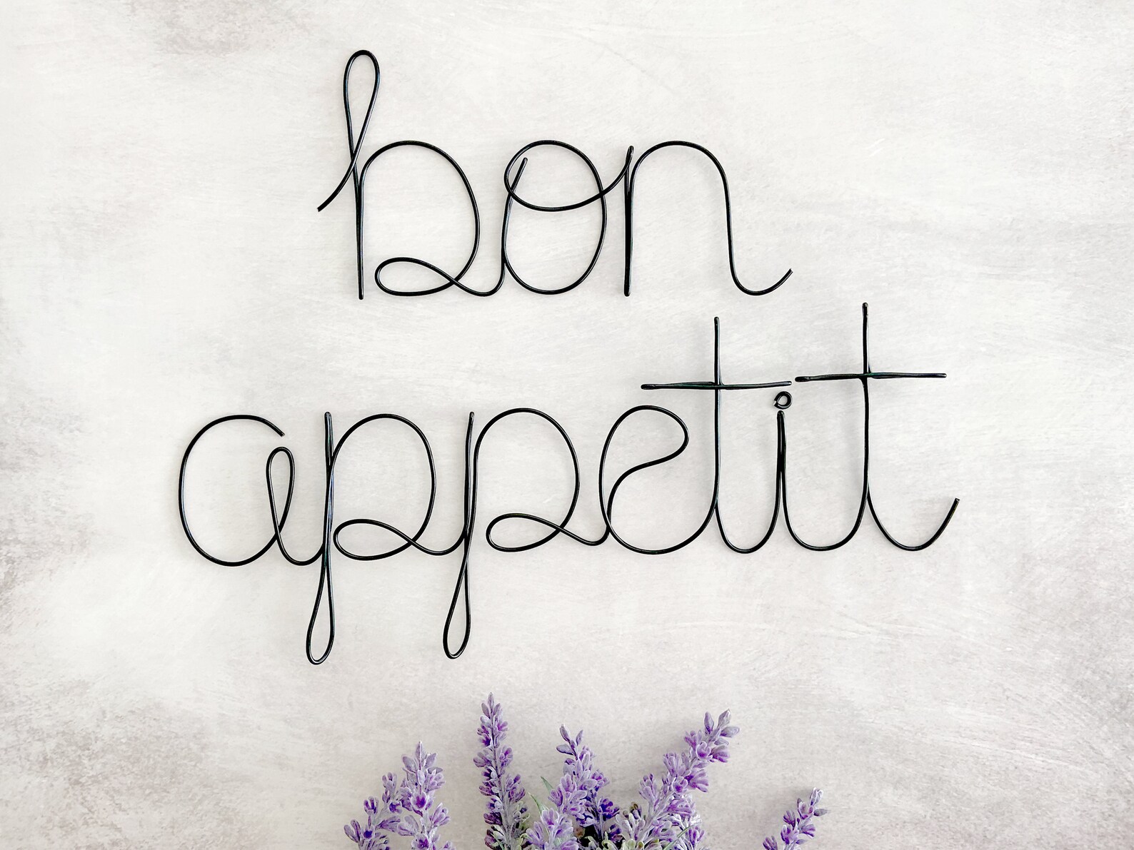 Bon Appetit Wire Sign Bon Appetit Metal Wall Art Wire Word Etsy