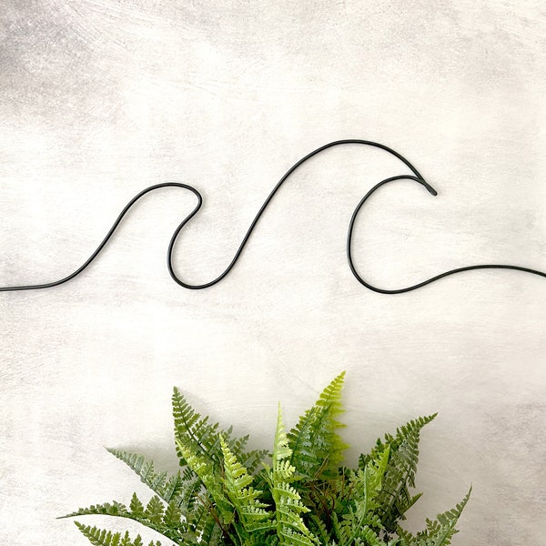 Large Wire Wave Wall Art: Beach House Decor