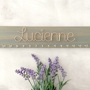 May include: A handcrafted wooden 'Welcome' sign in a whimsical font. The white-painted sign has a distressed finish and a floral design in pinks and greens. Suitable for indoor or outdoor display.