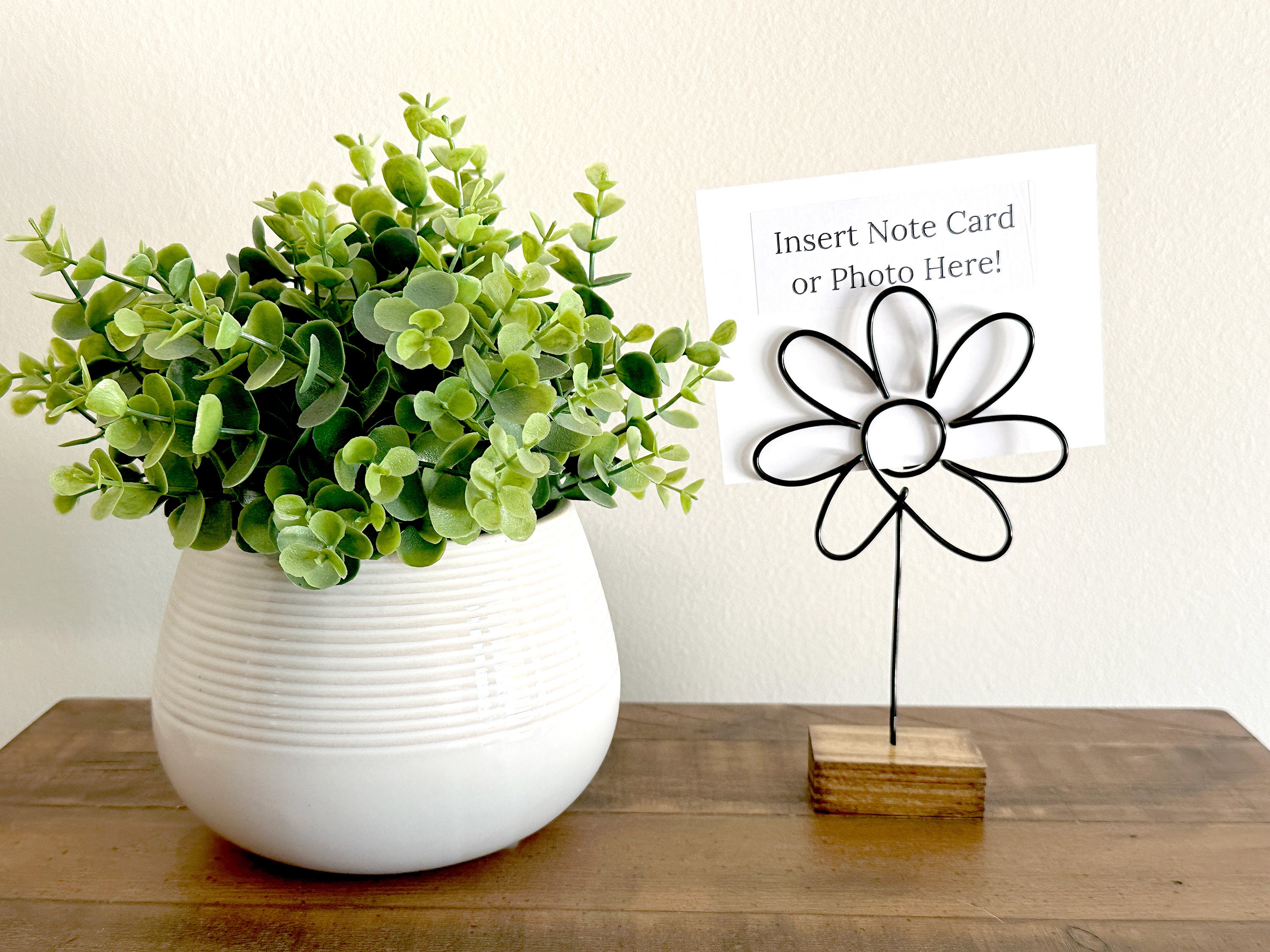 Koqye 4 Pcs Cute Flower Table Card Memo Holder Stand,Card Photo Clips Holder Desk - View #5