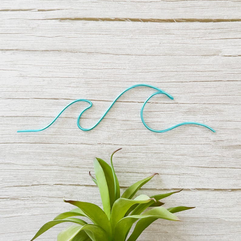 Medium Ocean Wall Art: Waves Beach Decor Wire Art image 3