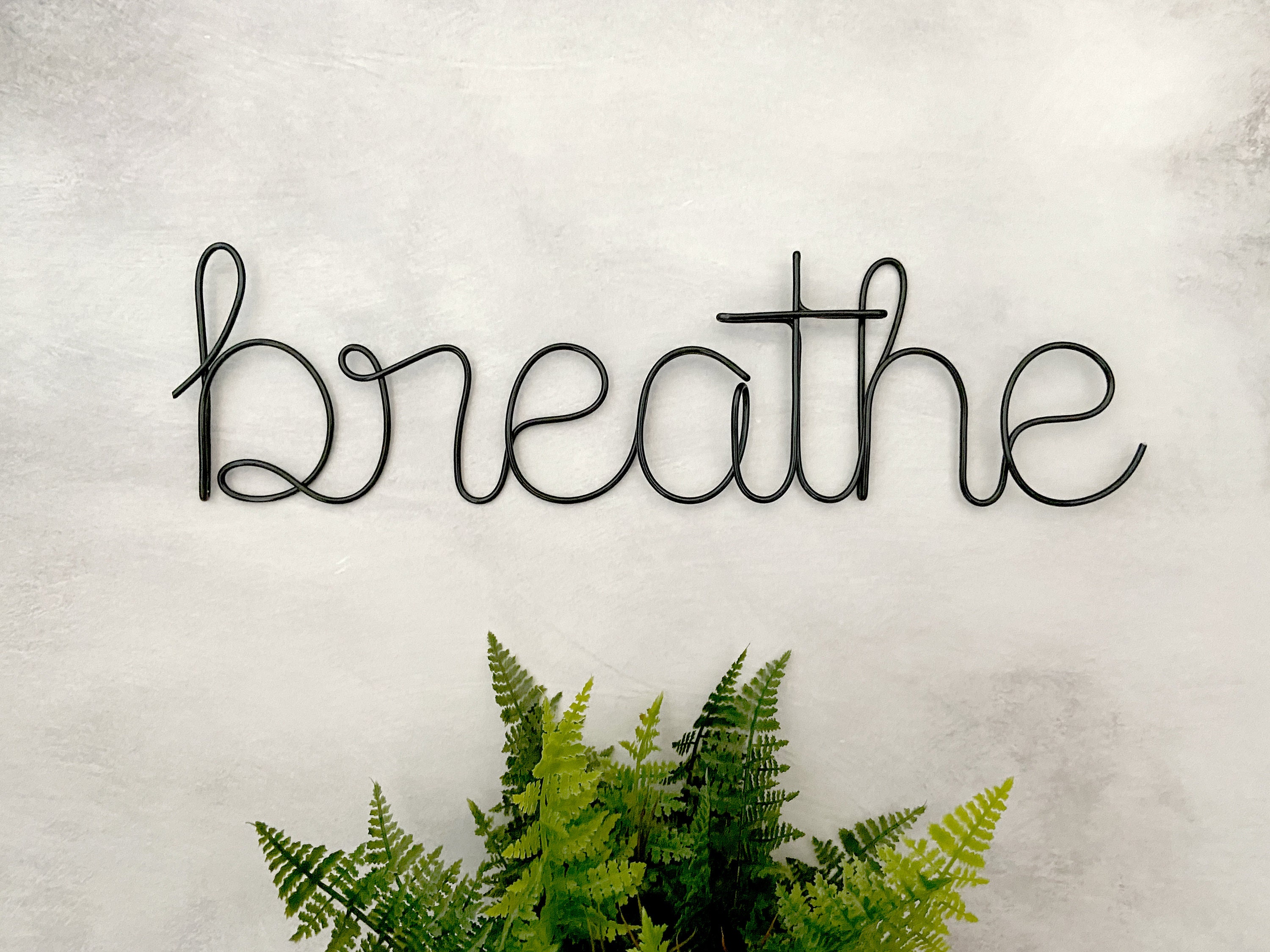 Breathe Decor, Spa Decor, Zen Decor, Zen Wall Art, Calming Decor, Relaxing Decor, Breathe Wall Sign, Yoga Studio Decor, Word Wall Art