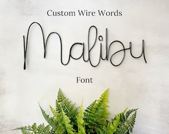 Custom Wire Sign, Wire Name Sign, Personalized Wall Quote, Custom Wire Words, Name Wall Art, Wire Wall Art, Bespoke Art, Metal Word Decor