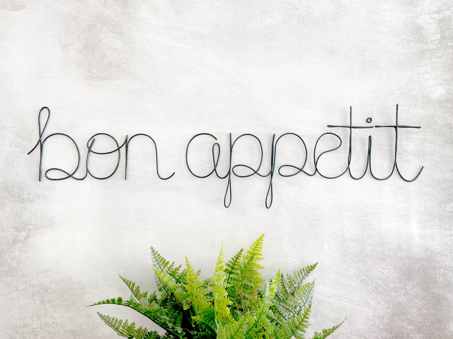 Bon Appetit Wire Sign Bon Appetit Metal Wall Art Wire Word Etsy
