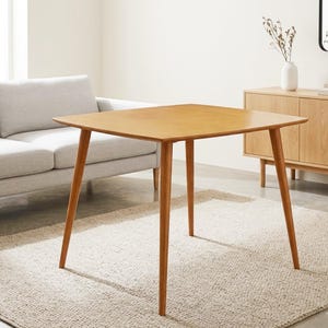 Handcrafted Square Oak Wood Dining Table