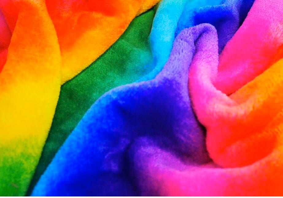Handmade Rainbow Blanket Multicolour Fleece Blanket and | Etsy UK