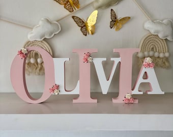 15cm personalised engraved tumble name -freestanding wooden initial, wooden letters, nursery letters, nursery name, nursery decor, name sign