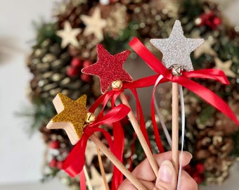 Personalised Baby's First Christmas Wand Photo Prop Keepsake For Children's Christmas Eve Stocking Filler Gift
