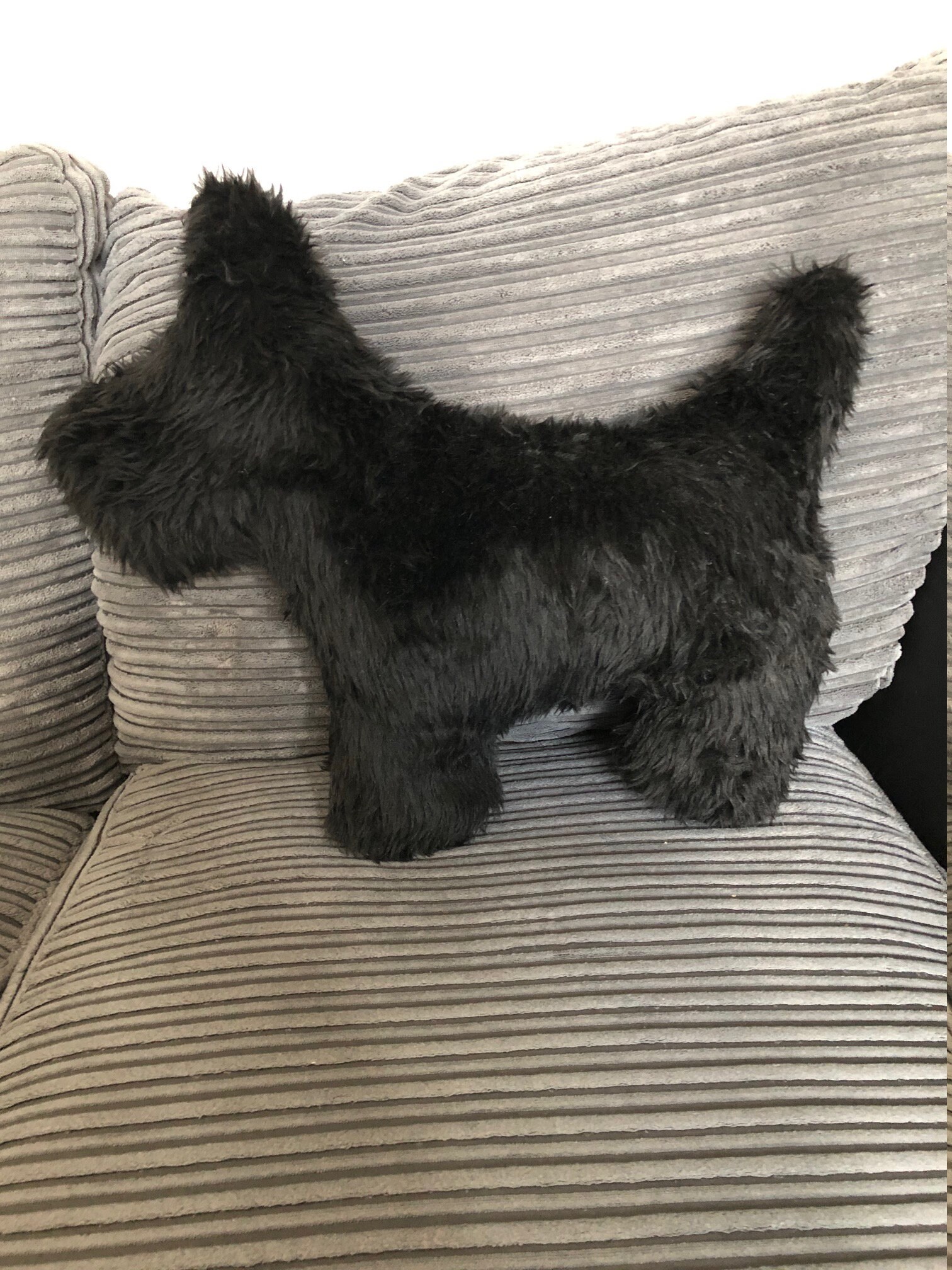 Handmade fluffy dog shaped pillow in soft cuddly white fabric Etsy