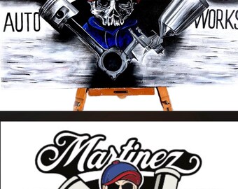 Pinturas acrílicas personalizadas sobre lienzo con calidad de galería - Pinturas con logotipos personalizados