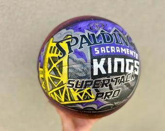 Balón de baloncesto Spalding pintado a mano con diseño de Rick y Morty, Spalding Super Tack Pro de 29 pulgadas o diseño de girasol, o tu DISEÑO PERSONALIZADO