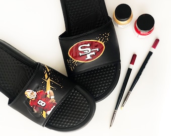Sandalias Victori Ones personalizadas - 49ers, Deportes, Artistas, Juegos, Super Metroid