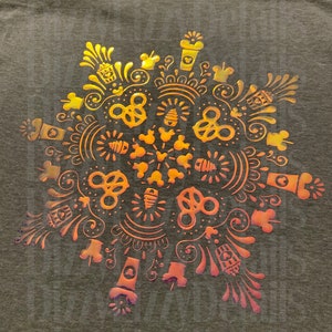 Snack Mandala, bestanden knippen, bestand afdrukken, SVG, PNG, JPG Disney shirt