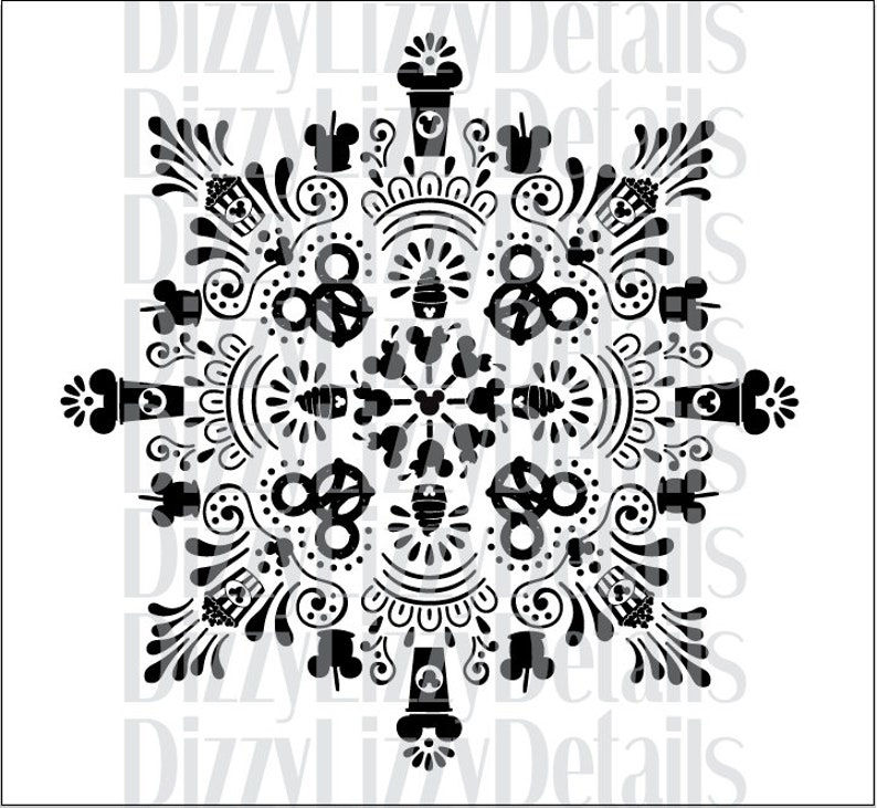 Download Disney Snack Mandala Cut Files Print File SVG PNG JPG | Etsy
