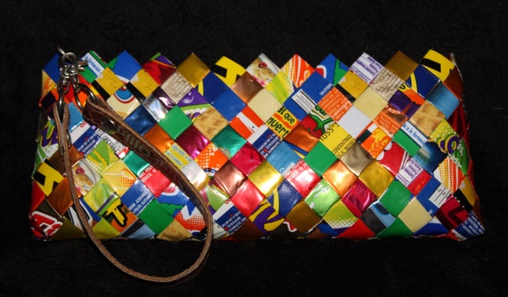 Recycled wrapper clutch