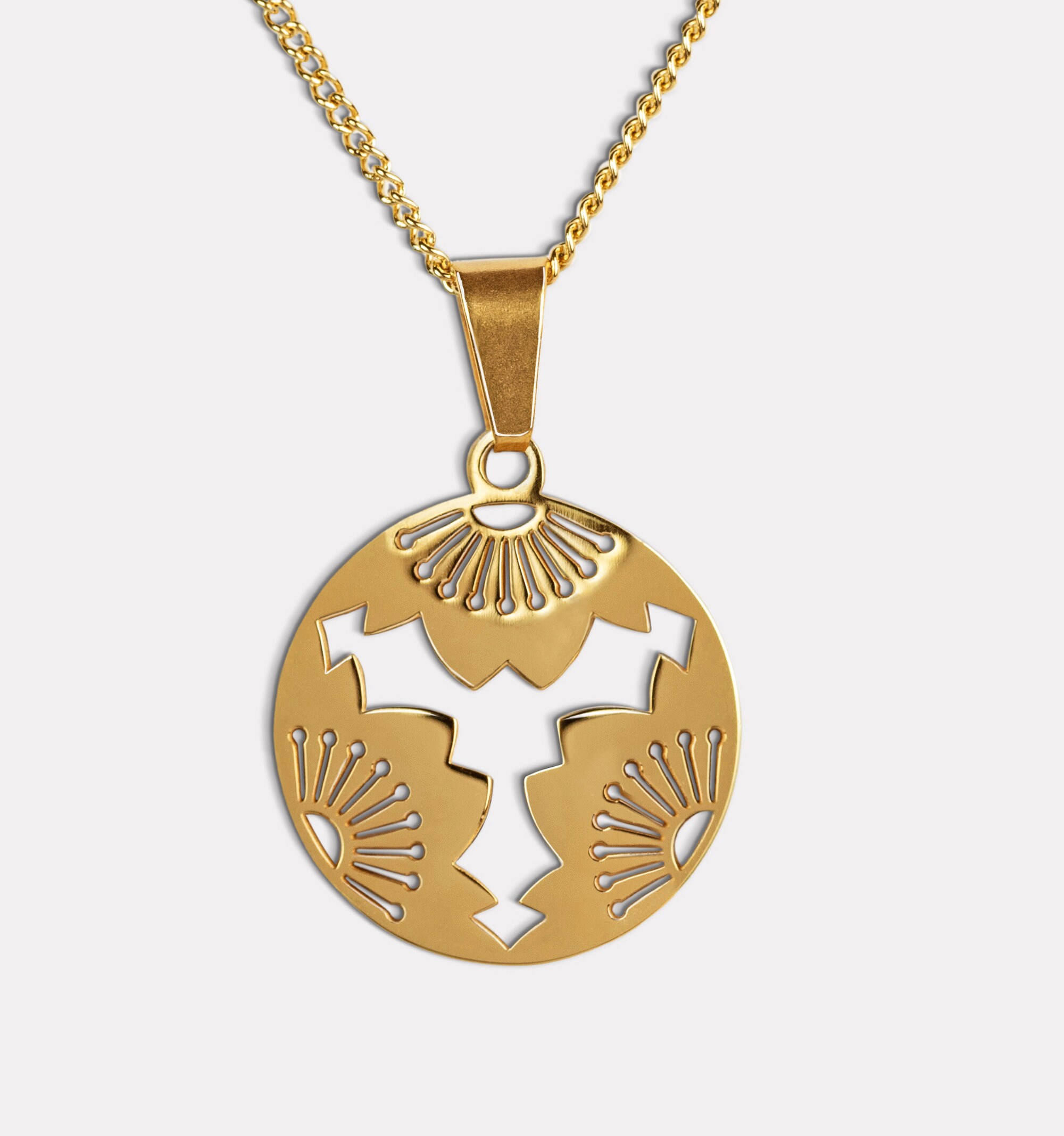 TRIPLE SAKURA NECKLACE - Sterling Pendant - Flower Necklace - Cherry Blossom Charm - Rose Gold Necklace - Kamon Necklace - Japanese Pendant