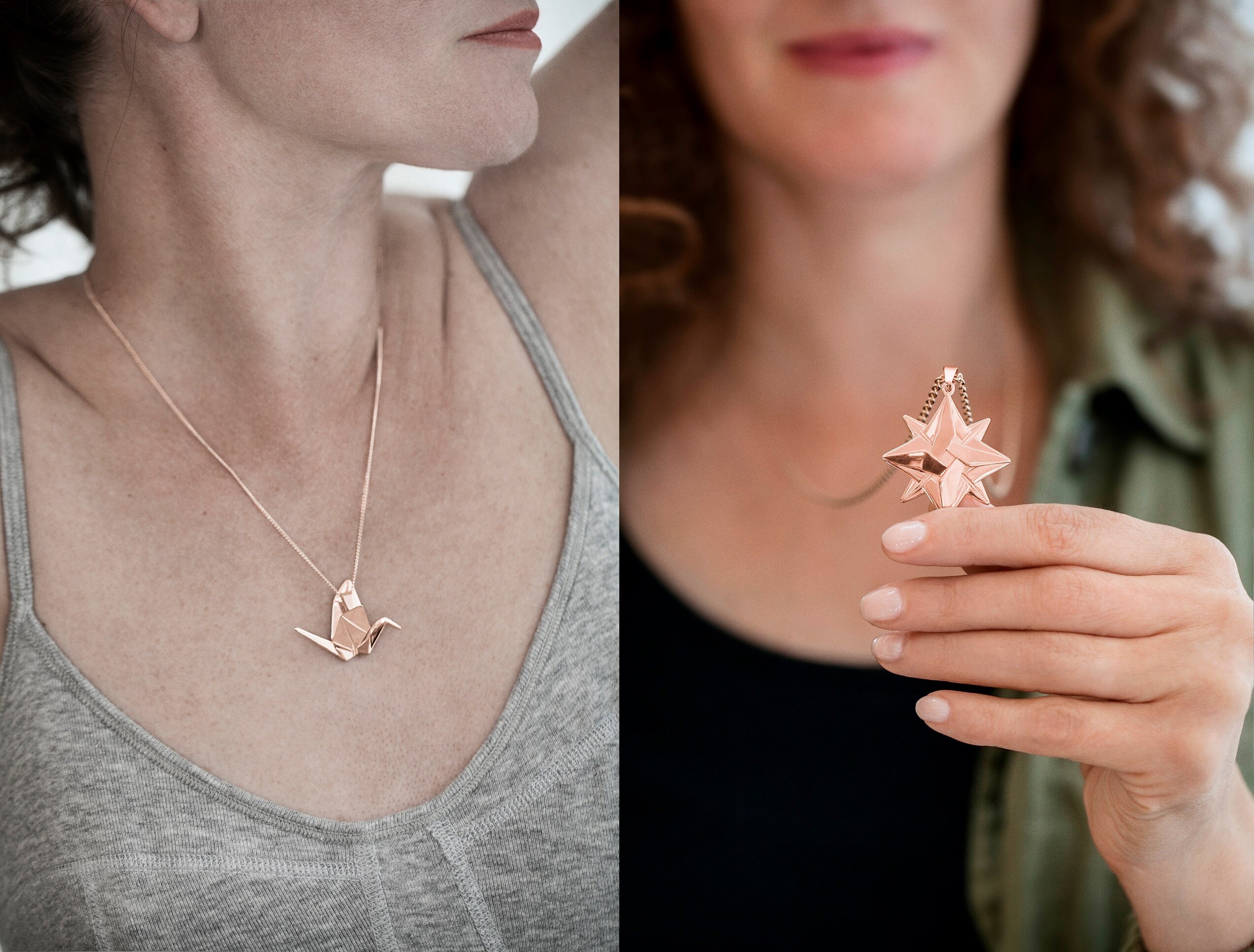 NECKLACE COMBO - Women Jewelry - Jewelry Combo - Crane Necklace - Sterling Pendant - Vortex Pendant - Pendant Combo