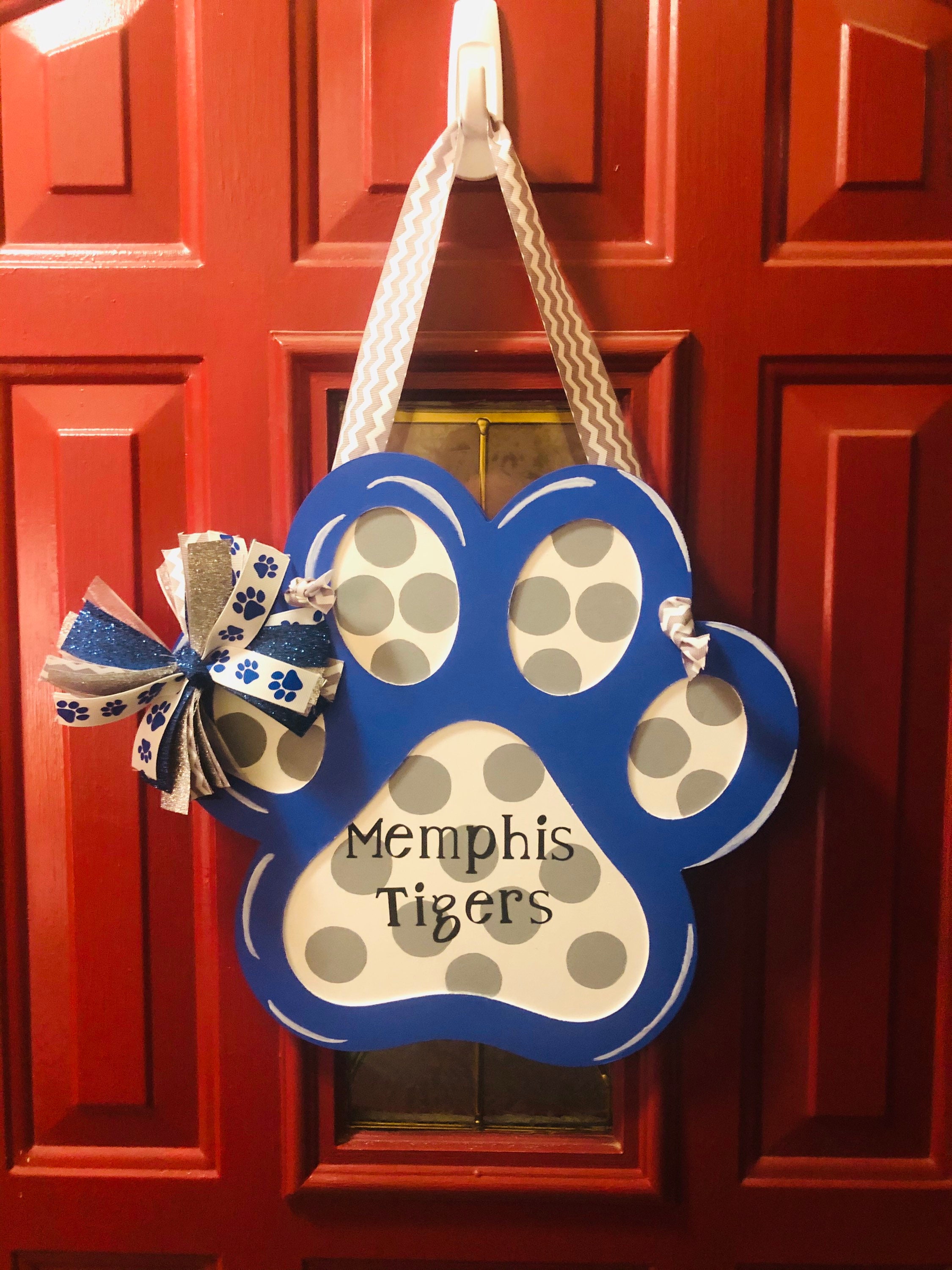 Paw Print Door Hanger Etsy