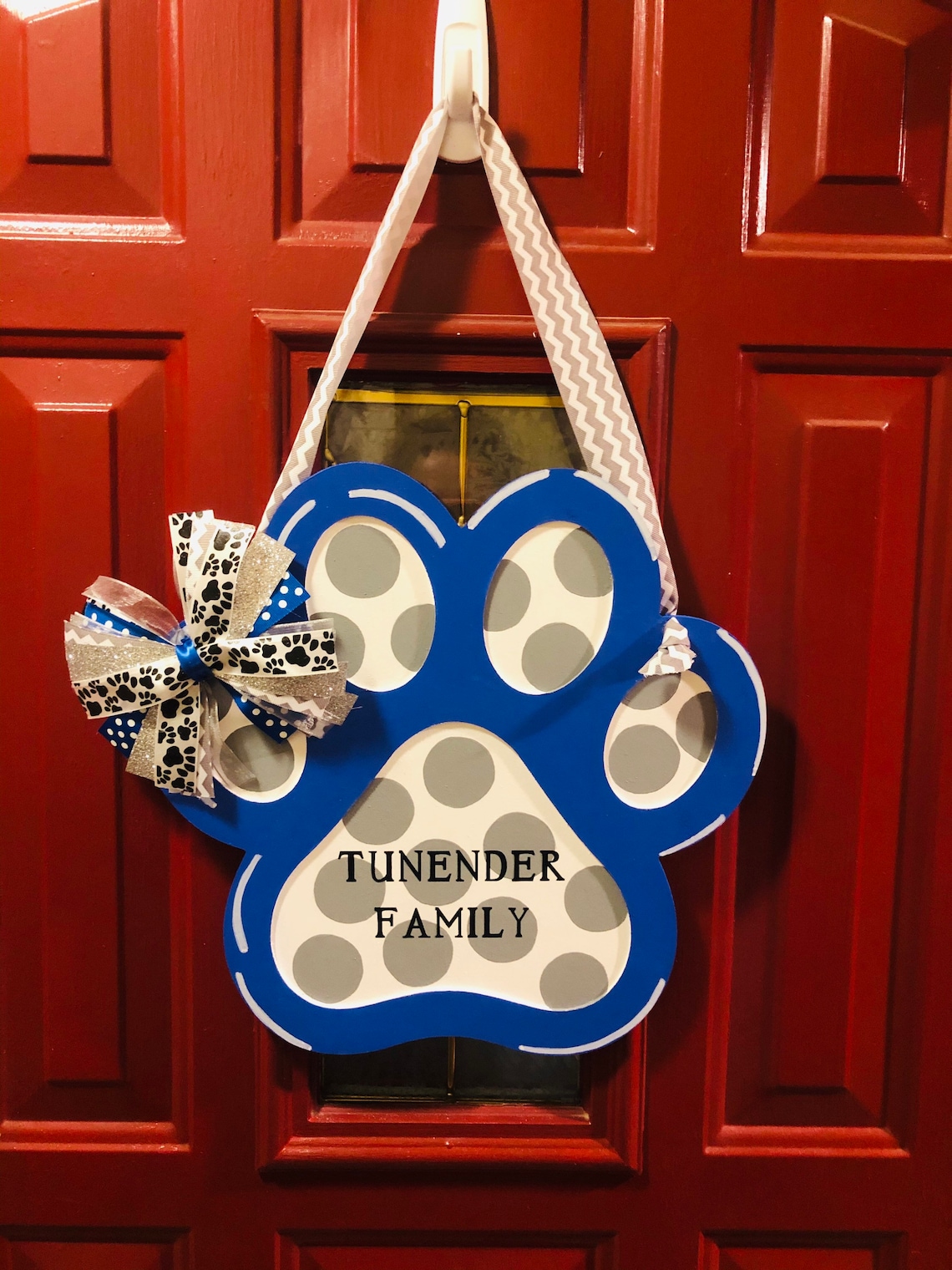 Paw Print Door Hanger Etsy