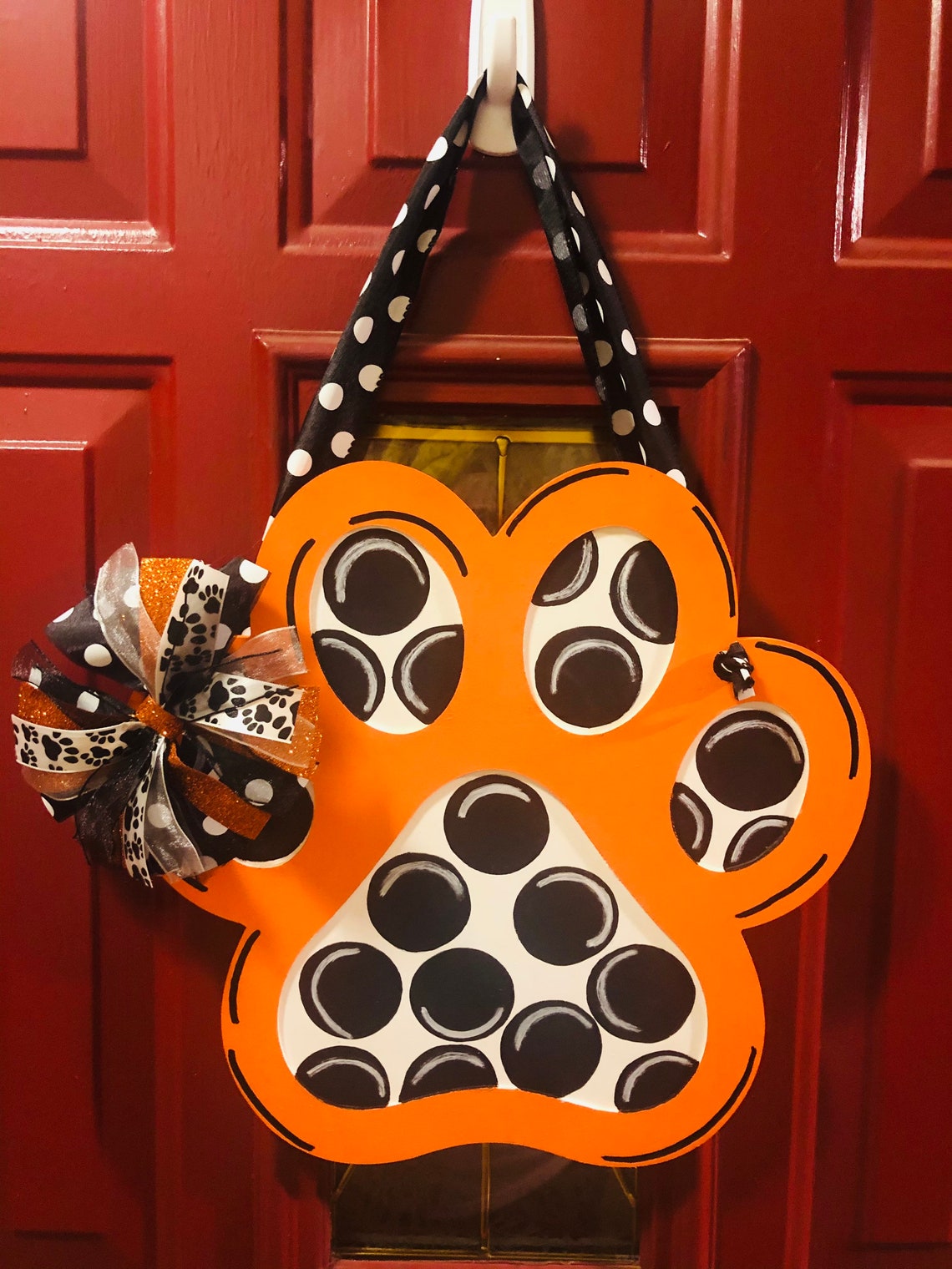 Paw Print Door Hanger Etsy