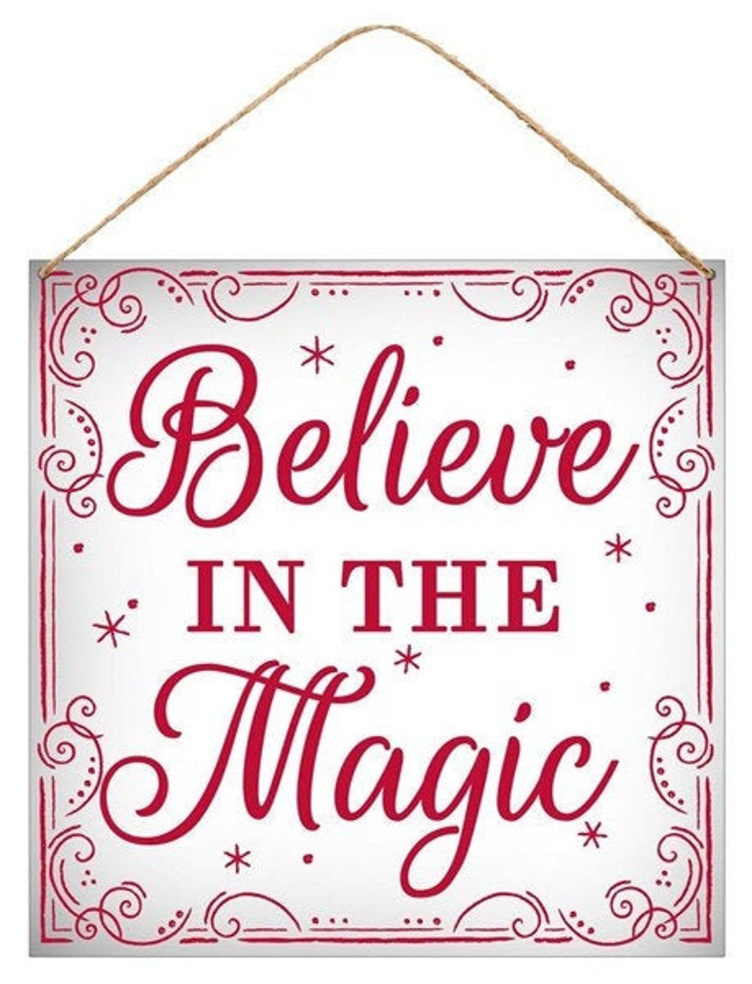 12 Inch Tin believe in the Magic Sign Wreath - Etsy